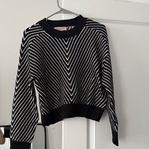 Philosophy Black and White Chevron Sweater